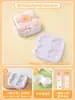 Caja de embalaje Xue Meiniang 2 piezas 4 Daifuku de Ciruela Bandeja de papel individual Qing Tuan Mochi Crujiente de Yema de Huevo Embalaje Baozi Sam dos cuatro partes