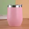 Taza para cáscara de huevo de acero inoxidable 340 taza de barriga grande en stock al por mayor con tapa para el trabajo taza para beber para el trayecto 360ml gran capacidad