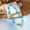Collar Multicapa de Concha de Viento Marino Transfronterizo Europeo y Americano, Collar de Perlas de Estrella de Mar de Playa, Joyería para Mujer