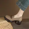 Colección Otoño 2026: Nuevos Mocasines Casuales Retro con Suelas Gruesas y Tacones Gruesos, Zapatos de Cuero para Mujer Estilo Británico