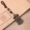 Ábaco Pi Xiu de latón puro, un símbolo de riqueza y buena fortuna, un regalo retro y creativo, un colgante y accesorio para llavero de coche