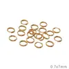 Acessórios para Chaveiro de Círculo Duplo Plano de Aço Inoxidável Anel Pequeno de Metal Anel de Conexão para Pulseira Colar DIY Acessórios de Joalheria