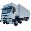 Suministro de Comercio Exterior de Camiones de Carga Tipo Caja Howo 8x4 para África y Asia Central, Camiones de Carga Tipo Contenedor Howo 8x4 de 12 Ruedas