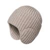 9144 Gorro de invierno cálido para exteriores, para hombres y mujeres, de lana tejida gruesa, con protección auditiva a prueba de frío.