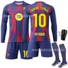 2526 Uniforme de Fútbol de Casa de Manga Larga del Barcelona No. 10 Camiseta Yamal No. 9 Lewandowski Set Nuevo de Invierno Otoño