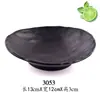 Vajilla para hot pot japonés plato creativo de plástico negro para snacks de salsa de soja cuenco de inmersión de melamina imitación porcelana plato para condimentos