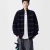 Cardigan de Punto con Cuello Alto Holgado Atractivo de Marca Trendy Americana para Hombres y Mujeres Otoño Estilo Coreano Top de Punto Perezoso y Relajado