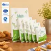 Sacolas personalizadas descartáveis para viagem para produtos de panificação transfronteiriços, apresentando fundo pontudo, revestimento resistente a óleo e material de papel kraft