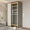 Arara de Roupas de Chão Guarda-Roupa Aberto para Quarto Prateleira de Metal Aço para Hall de Entrada Prateleira de Armazenamento de Roupas para Pendurar Montagem