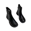 Botas Martin de mujer con suela gruesa, nueva colección otoño/invierno 2026, botines de estilo británico, forrados de felpa, de caña media, estilo Chelsea.