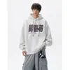 2026 Nueva Moda Otoño/Invierno Sudadera con Capucha Estampado de Letras Peso Pesado Chaqueta Suelta para Hombre Top de Talla Grande de Alta Gama