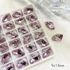 Accesorios populares para uñas Diamante K9 puntiagudo polvo flor de cerezo rosa súper brillante corazón torcido huevo de paloma rectangular diamante para pegar en uñas al por mayor
