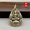 Fábrica de Origem Atacado Pingentes de Cobre de Buda do Ano de Nascimento dos Doze Signos do Zodíaco, Amuletos de Buda Guardião Oito, Ornamentos Culturais Estilo Chinês, Ornamentos Pendurados Portáteis