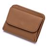 Nueva cartera corta japonesa y coreana para mujer, de cuero genuino, de moda, con capa superior de piel de vaca, tarjetero multitarjeta, monedero, de moda.