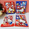 Cuaderno A6 rayado con diseño de caricatura de gato KT, lindo cuadernito de bolsillo para estudiantes y niños, páginas de colores creativas para tomar notas