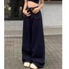 Pantalones Anchos Sueltos Estilo Retro Americano Primavera y Otoño 2025 Caída Larga Versátiles Jeans de Pierna Recta Pantalones Largos de Moda para Mujer