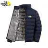 Jaqueta de Penas Masculina Casual Quente Leve de Material de Grafeno Transfronteiriça 80 Penas de Pato Branco Forrada com Lã para Meia-Idade e Idosos Roupa de Inverno