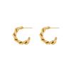 Nuevos Aretes Retro Twist Calados en Forma de C Simples Combinan con Todo Diseño de Personalidad Fresca Moda Estilo Hong Kong Aretes de Gama Alta