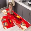 Tapete de chão de cozinha descartável em estilo minimalista, de baixo relevo, antiderrapante, de terra de diatomáceas, absorvente de água, absorvente de óleo, macio e suave, tapete de entrada