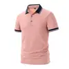 Venda Direta BJFactory Nova Camisa Polo de Seda Gelada de Verão para Homens, Manga Curta, Nylon Elastano, Secagem Rápida, Alta Qualidade, para Homens de Meia-Idade e Idosos