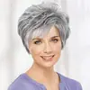 Nova peruca fofa e bonita para meninas, cabelo curto liso, peruca de cabelo curto, adorno de cabeça, personalidade, homens e mulheres, adorno de cabeça completo, fábrica em estoque