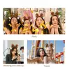 Diadema de Cabeza de Conejo Linda Adorno para la Cabeza Disfraz Fiesta Halloween Pascua Cosplay Maquillaje Lavado de Cara Aro para el Cabello Accesorios para el Cabello