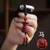 2025 Año del Serpiente Zodiaco Bolsa Roja Arena Roja Llavero de Coche Colgante para Bolso de Hombre y Mujer Serpiente Dragón Zodiacal Regalo