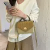 Bolso de mano transfronterizo para mujer 2026 nuevo de alta gama retro con letras estampadas bolso de hombro cruzado bolso tote cuadrado pequeño de lujo ligero