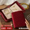 Libro de Almacenamiento de Joyería de Terciopelo de Lujo Transfronterizo, Bolsa de Almacenamiento de Alta Gama con Candado de Contraseña, Bolsa con Cremallera Portátil para Viaje, Anti-Oxidación