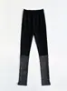 A Versão Correta dos Novos Leggings Casuais de Tricô Patchwork Versátil de Corte Slim Dongdaemun 26 Estilo Coreano
