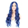 Moda Europea y Americana Peluca Nueva para Mujer con Cabello Largo Rizado Ondulado Grande, Tocado Rizado de Onda de Agua, Venta al por Mayor de Fabricantes de Yiwu en Stock