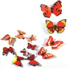 Pegatina Decorativa de Mariposa de Simulación de Capa Única 3D Creativa para Pared de Fondo de Sala de Estar en Casa Pegatina de Pared de Mariposa de Color PVC