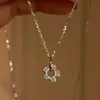 Colar Titanium Aço Integral Letra H Sênior de Nicho Corrente para Suéter All-match Elegante Feminino Corrente para Clavícula Acessórios de Cyber Celebridade Corrente de Colar