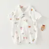 Ropón de Manga Corta de Verano Tianzhu Alliance Mono Delgado para Recién Nacidos Ropa de Aire Acondicionado para Bebés de Gama Alta Traje de Mariposa