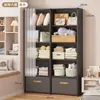Armario sencillo con cortina, estantería de almacenamiento multicapa, mueble librero para el hogar, armario de almacenamiento, librería multifuncional