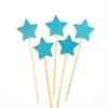 Decoración para Pastel Estrella de Cinco Puntas 3.5cm Papel Brillante Corazón Estrella de Cinco Puntas Topper de Cumpleaños Decoración