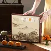 Caja de Regalo Vacía para Pasteles de Luna de Mediados de Otoño 2026 con Acabado de Alta Gama, Caja para 6/8 Piezas de Pasteles de Luna de Piel de Nieve con Yema de Huevo Cremosa, Caja de Empaque para Regalos
