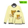 Traje de Béisbol Nuevo Otoño e Invierno Personaje de Dibujos Animados Rilakkuma Oso Lindo Estampado 3D Chaqueta Abrigo de Manga Larga