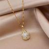 Collar Ins2024 Nueva Moda Lujo Ligero Diseño Nicho Colgante de Tulipán Clavícula Joyería Femenina Estilo Ins
