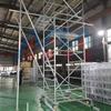 Andamio móvil de aluminio con riel, andamio móvil con hebilla de marco Reya, plataforma móvil, túnel de metro, andamio móvil plegable
