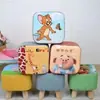 Taburete de Mesa de Café de Madera Maciza y Tela, Taburete Pequeño, Elegante Taburete para Cambiar Zapatos, Reposapiés para el Hogar, Taburete Bajo, Taburete para Sofá de Sala de Estar y Dormitorio