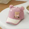 Gorra para Niños Estilo Primavera y Otoño Logo de Oso Gorra de Béisbol Gorra de Pato de Dibujos Animados Protección Solar Ajustable para Uso al Aire Libre