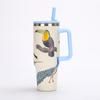 Selección Transfronteriza de la Taza para Coche Tucano de 40 oz, Taza con Aislamiento al Vacío de Acero Inoxidable 304, Taza Portátil Grande con Popote