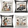 Funda de almohada de Halloween de Amazon Hecha a medida con tu propio diseño, Funda de almohada de lino para el hogar, Set de fundas de almohada peculiares para sofá