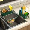 Estante de secado de malla para cocina, escurridor de residuos de cocina y alimentos del lado izquierdo, escurridor de esponja desechable para comercio electrónico