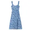 Ropa de Mujer Transfronteriza 2026 Moda Europea y Americana Vestido Retro Francés con Estampado Floral y Dobladillo con Abertura para Mujer G57750