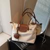 Bolso de Alta Gama de Gran Capacidad para Mujer 2025 Nueva Moda Bolso de Hombro para Viajero Bolso Tote Popular de Color Contrastante