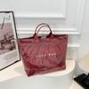 Bolsa de Lona para Cartas de Papel Dupont Popular de Este Año 2025 Nueva Transparente Simple de Gran Capacidad Bolso de Mano Bolso Retro para Mujer