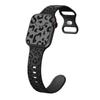 Adecuado para correa de reloj Applewatch S9 Universal 1-8 generación estampado de leopardo cóncavo hebilla de mariposa correa de reloj de silicona