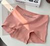 Ropa interior deportiva para mujer 10A Antibacteriana de Pierna Larga, Esquina Plana Pequeña, Algodón de Fibra Larga Puro, Cintura con Letra, Esquina Plana de Cuatro Esquinas